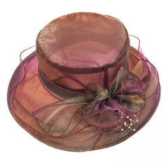 Gradient Organza Derby Hat Bucket Hats Travel Beach Hat Women