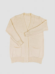  Solid Long Sleeve Open Front Cardigan With Pockets