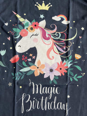 Girl's Floral Pony T-shirt 3D Print Short Sleeve Tee For Summer