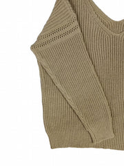  Casual Sweater Women's Plus Cable Knitted Long Sleeve Loose Pullover