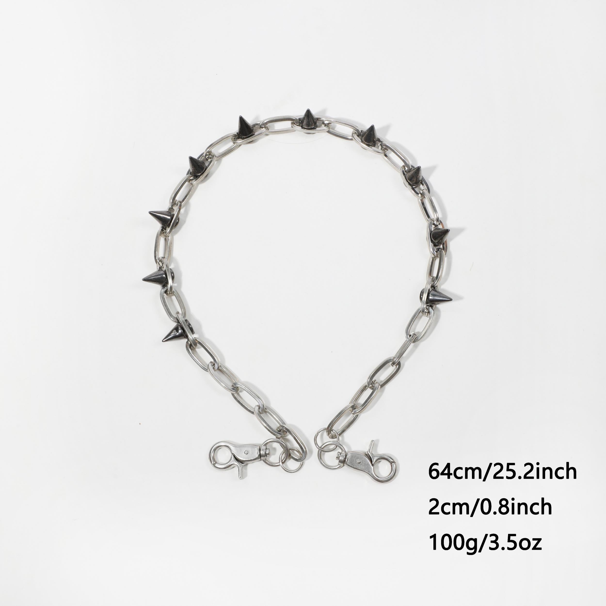 Men's Spiked Iron Chain Pants Chain