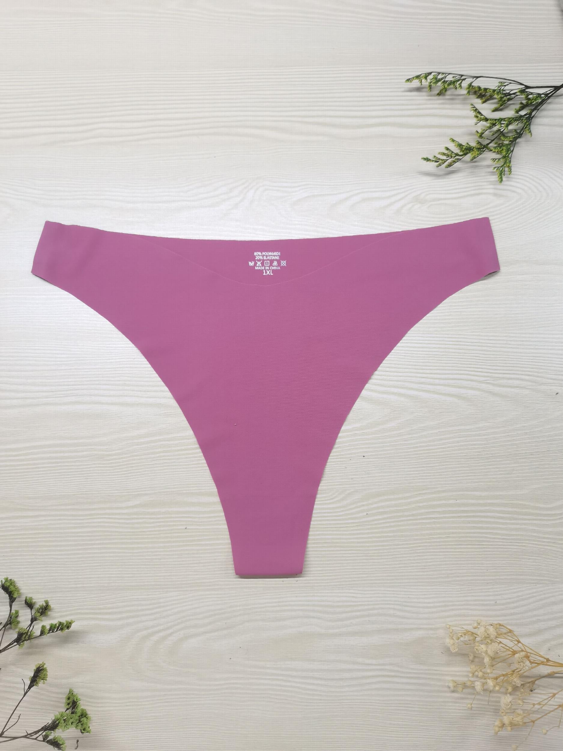 4 Pack Women's Plus Size Seamless Low Waist Cooling Briefs Set