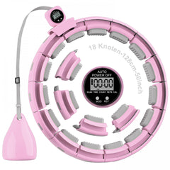 PVC Smart Mute Weighted Fitness Hoop 18 Knots Adjustable Exercise Hoop