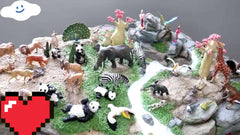 12pcs Mini Wild Animal Set Action Figures Collection Kid Toy
