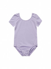 Girls Skinny Ballet Short Sleeve Bodysuit for Dance Training