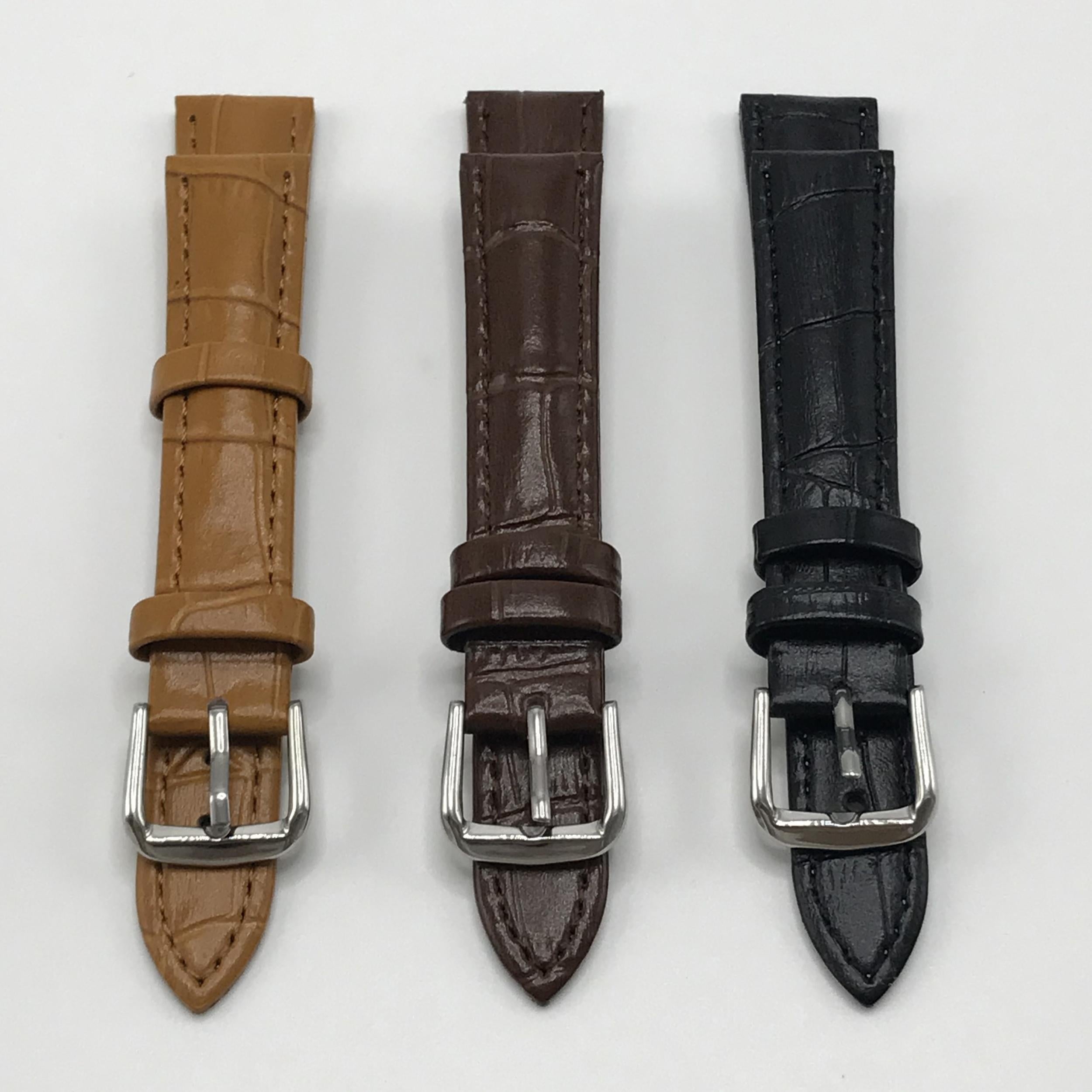 Brown Light Brown Leather Watch Strap for Watches