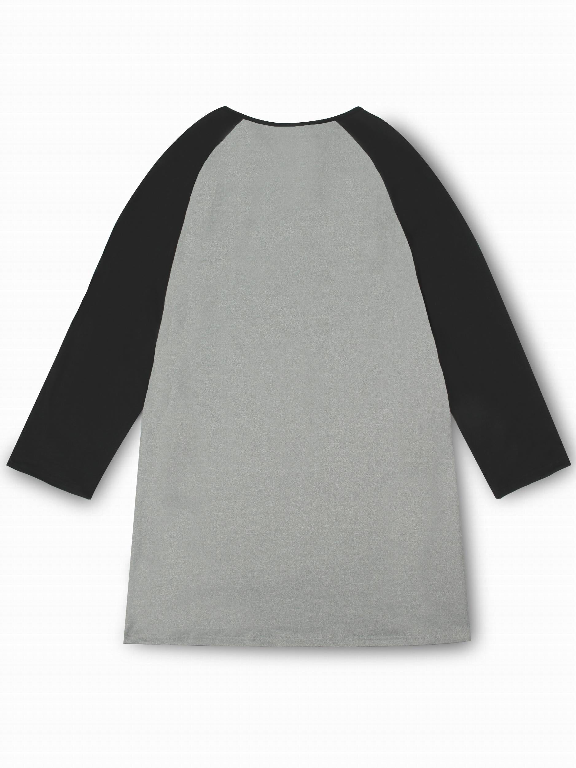  Gothic Nightdress Women's Skull Raglan Sleeve Tee Sleep Dress