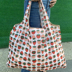 Large Capacity Print Shopper Bag Lightweight Foldable Shoulder Bag