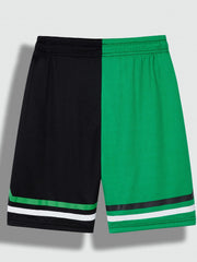 Boys Block Letter Print Gym Workout Shorts Quick Dry Lightweight