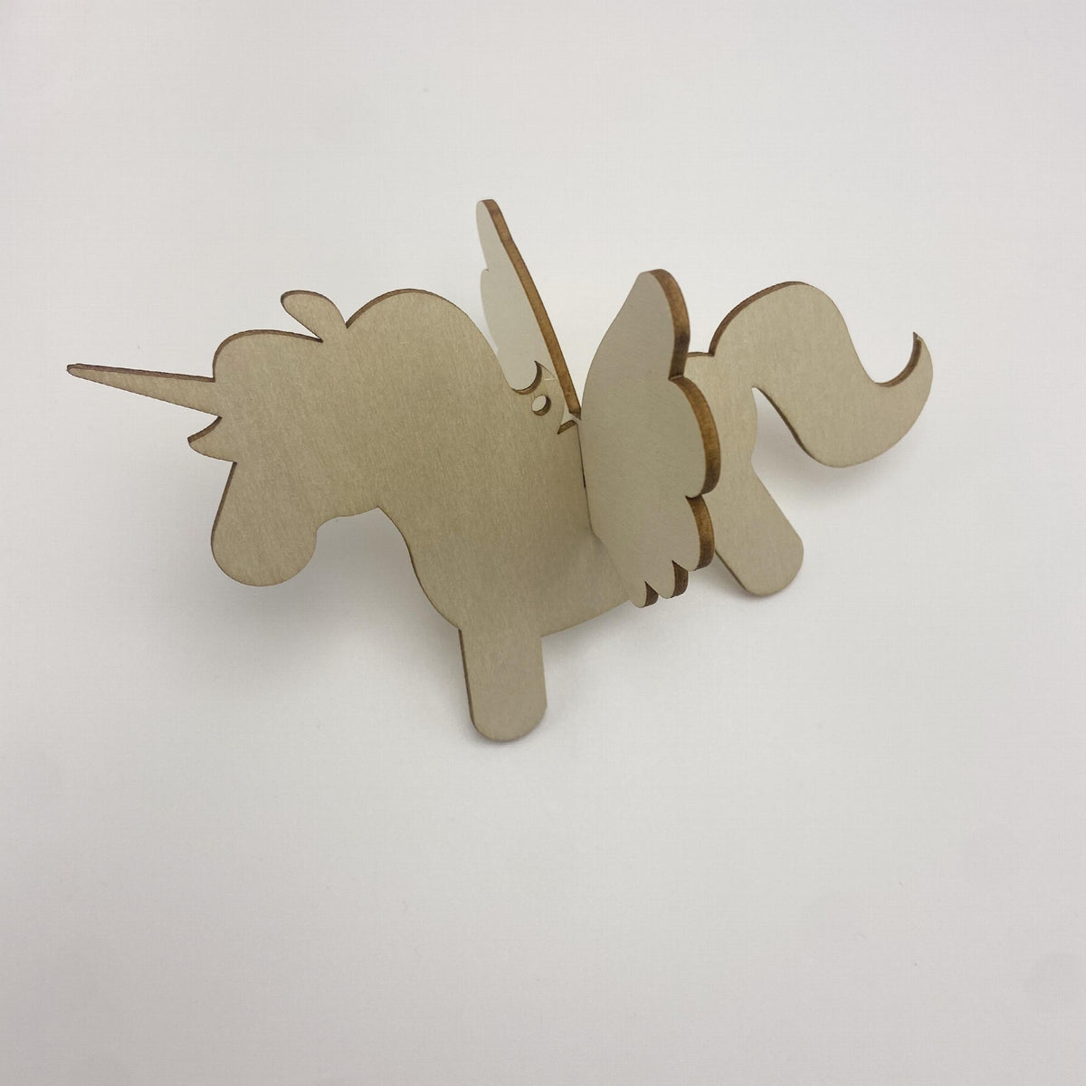 Unfinished Wood Crafts Blank Wood Unicorn Pendant DIY Painting Pony Set