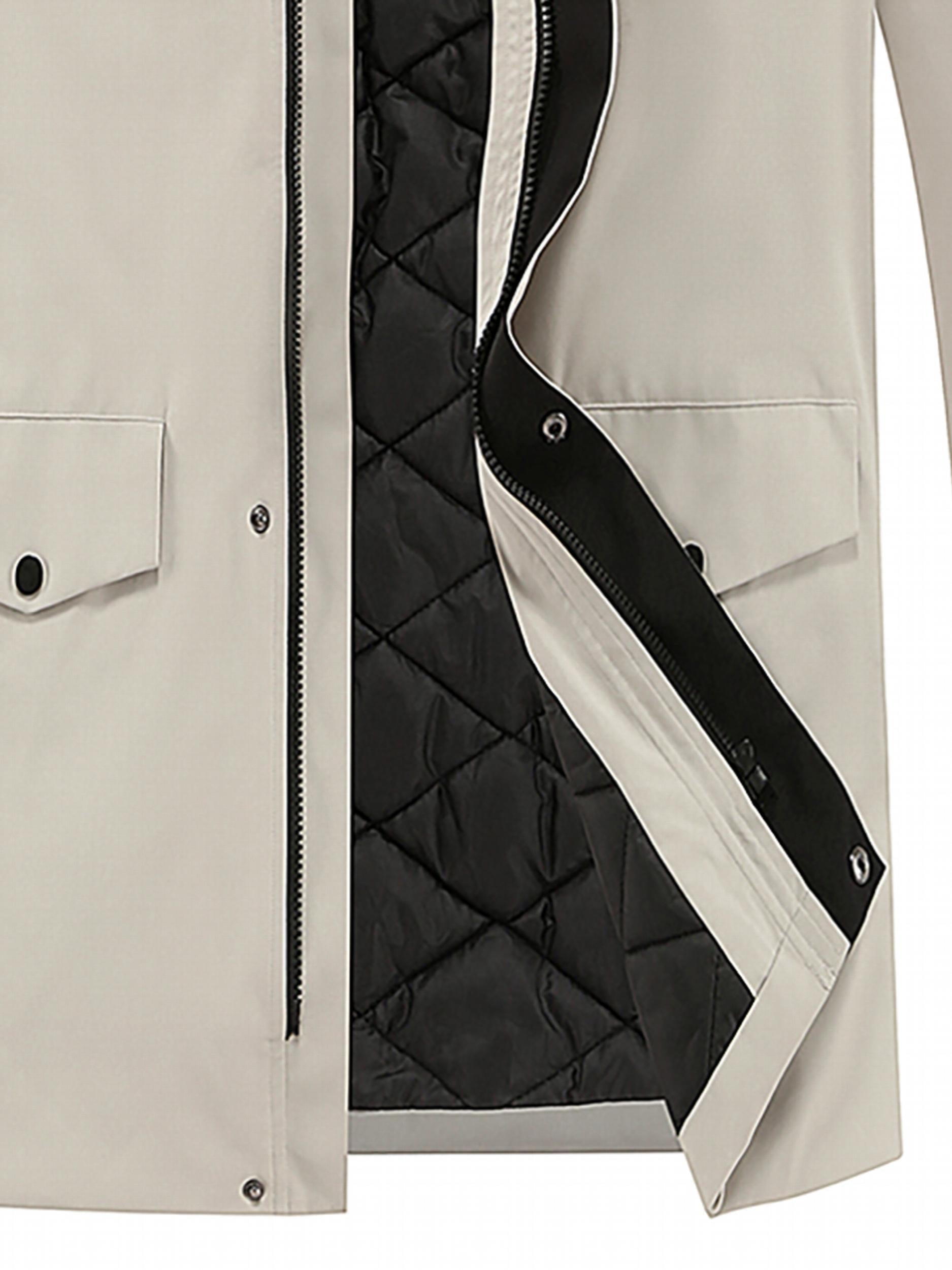 Men's Warm Flap Pocket Stand Collar Jacket