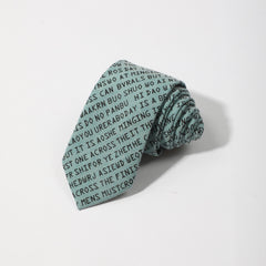 1PC Men's English Letter Fun Cotton Tie