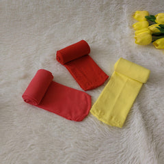 3 Pairs Solid Thigh High Socks Elastic Over The Knee Stockings