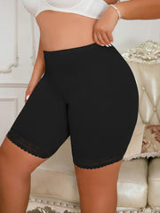  Women's Contrast Lace Trim Boy Shorts