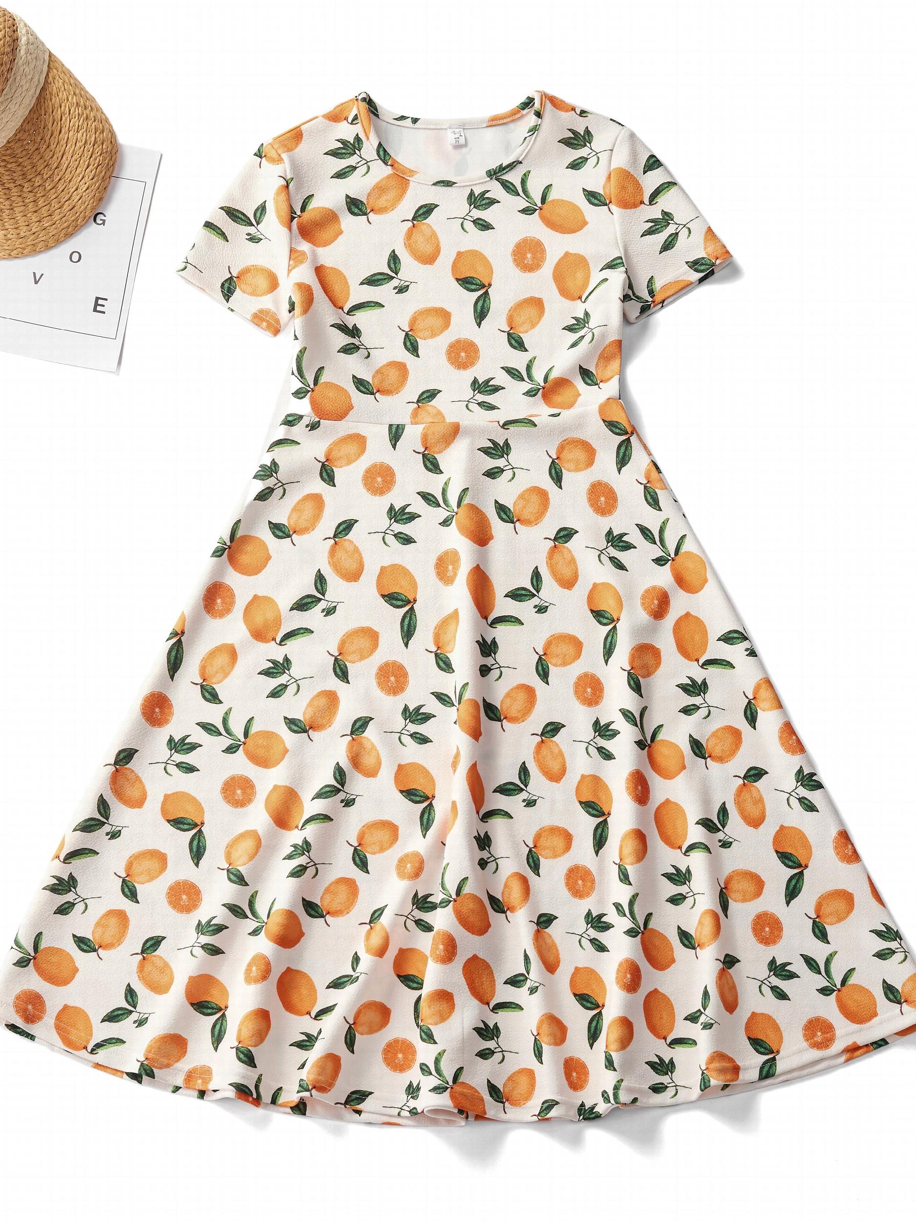 Girls' Pink Floral Princess Dress For Party