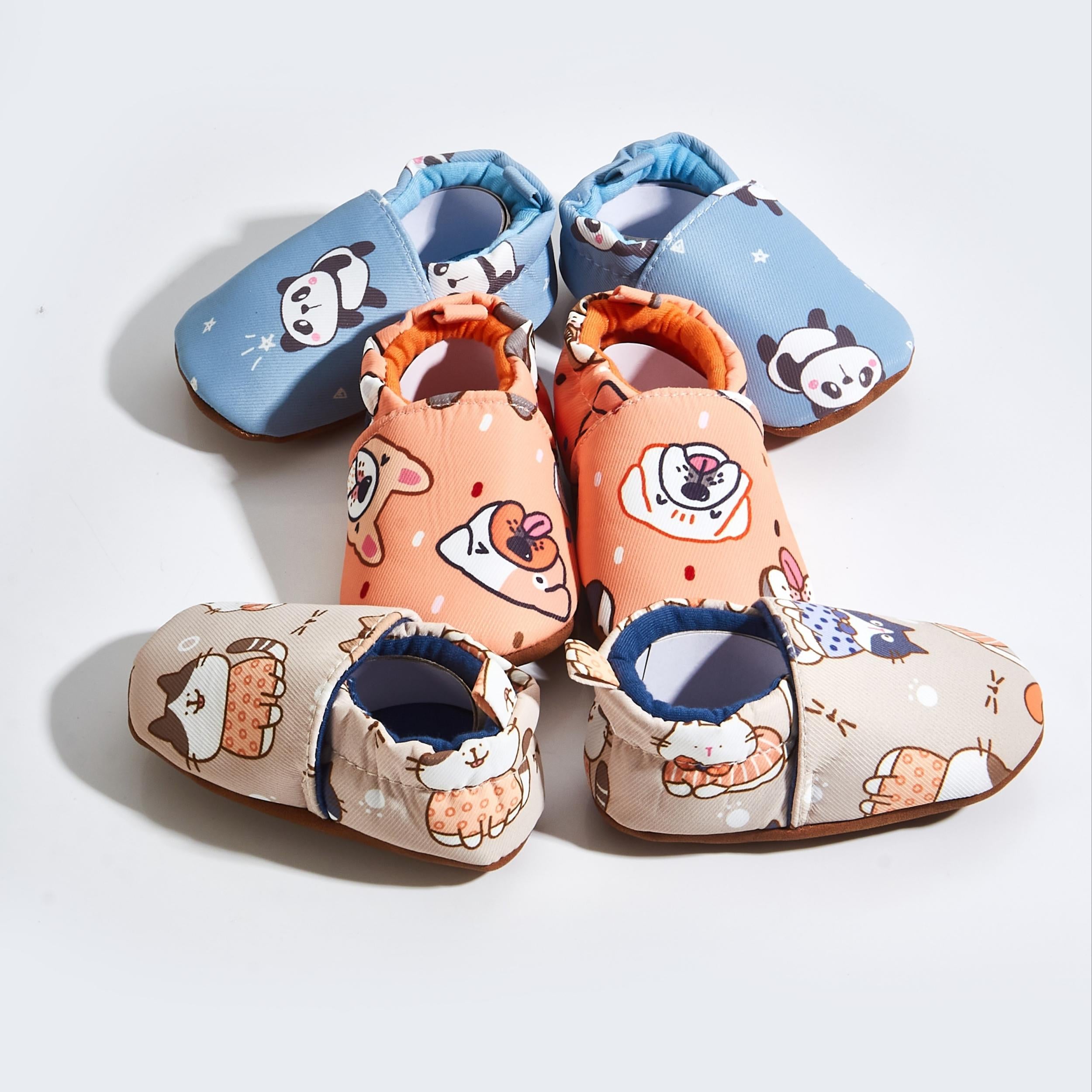 Baby Boys Cartoon House Shoes Non Slip Soft Bottom Indoor Walking Shoes