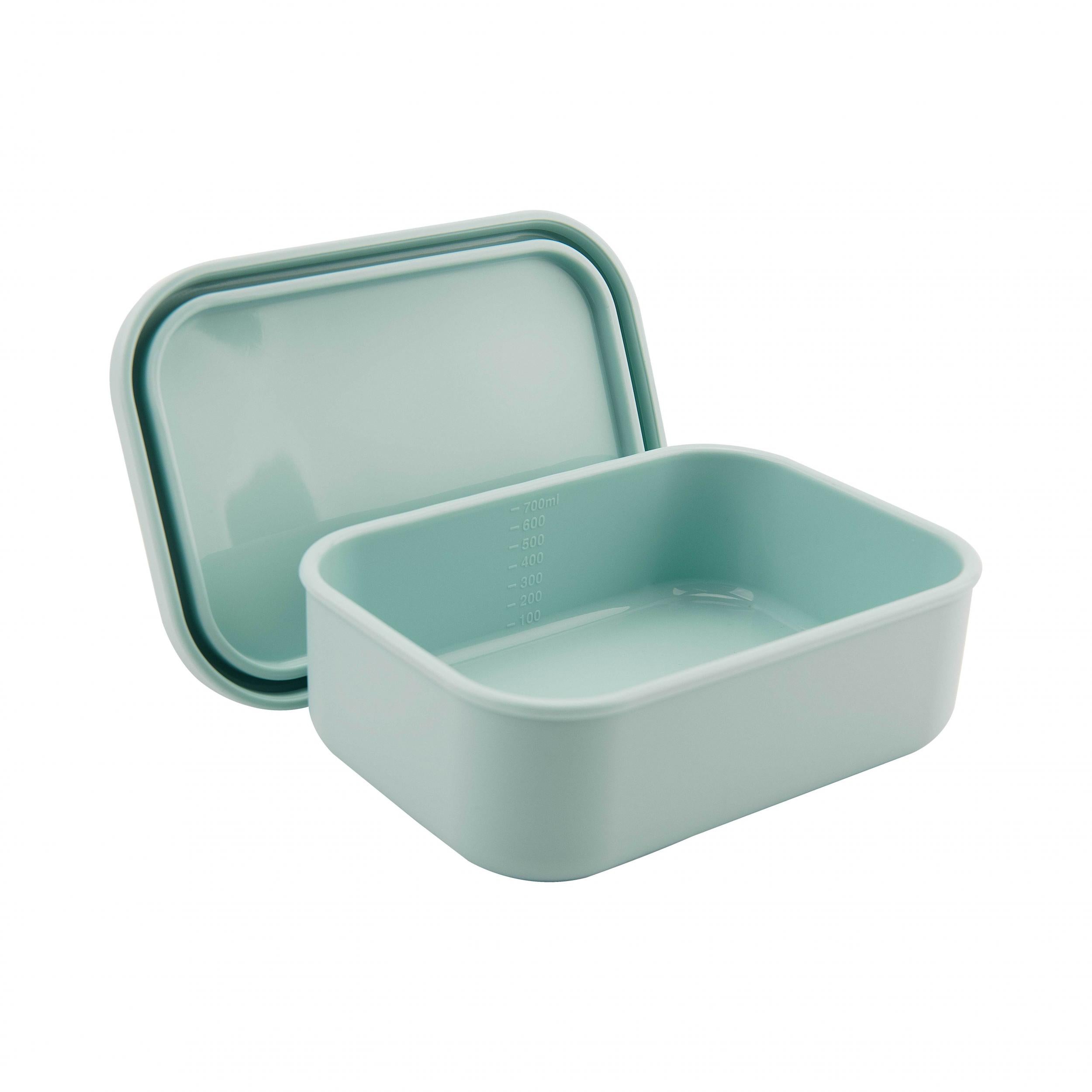 Silicone Square Lunch Box for Fresh Keeping - Microwave & Refrigerator Safe
