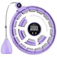 PVC Smart Mute Weighted Fitness Hoop 18 Knots Adjustable Exercise Hoop