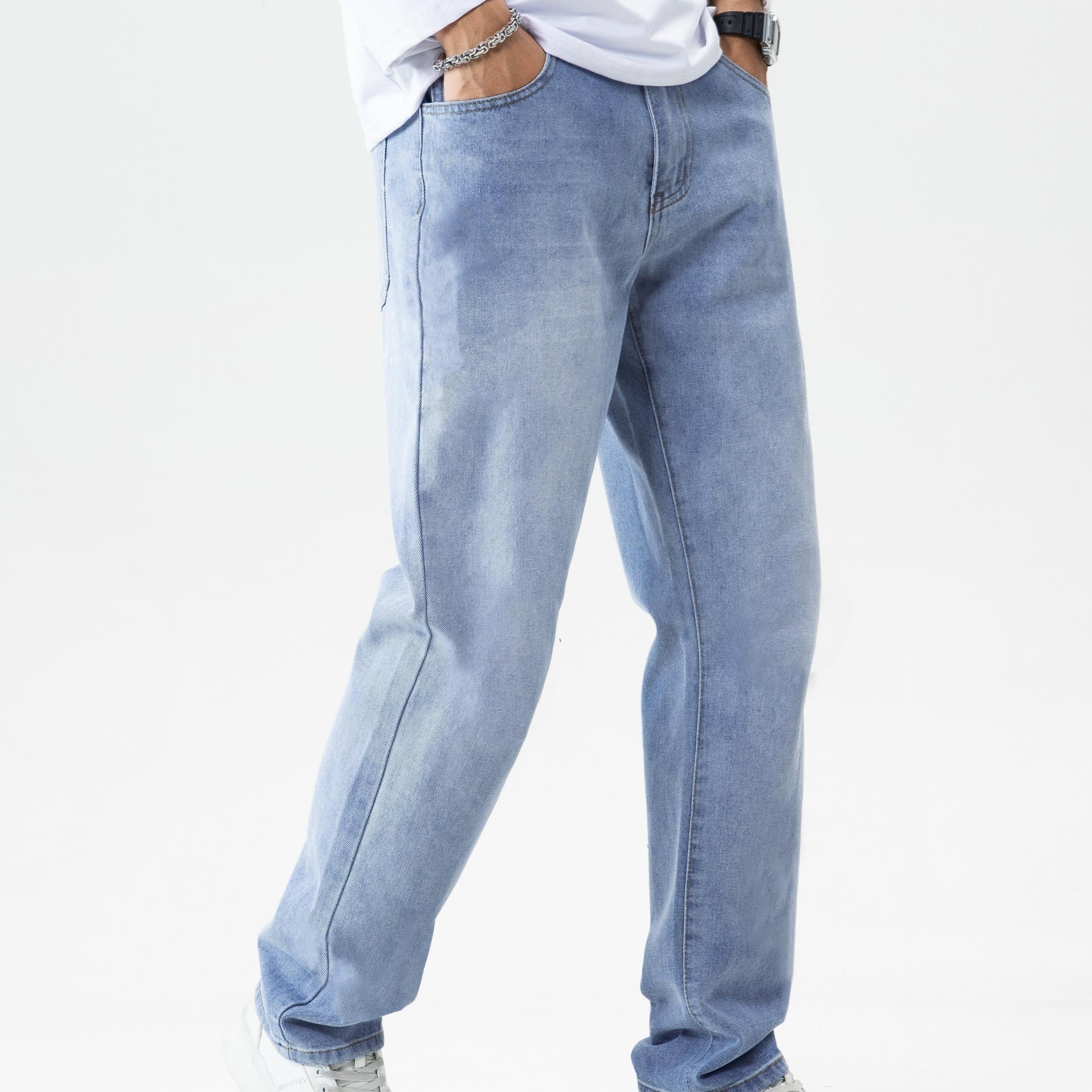 Men's Loose Fit Classic Jeans for All Seasons