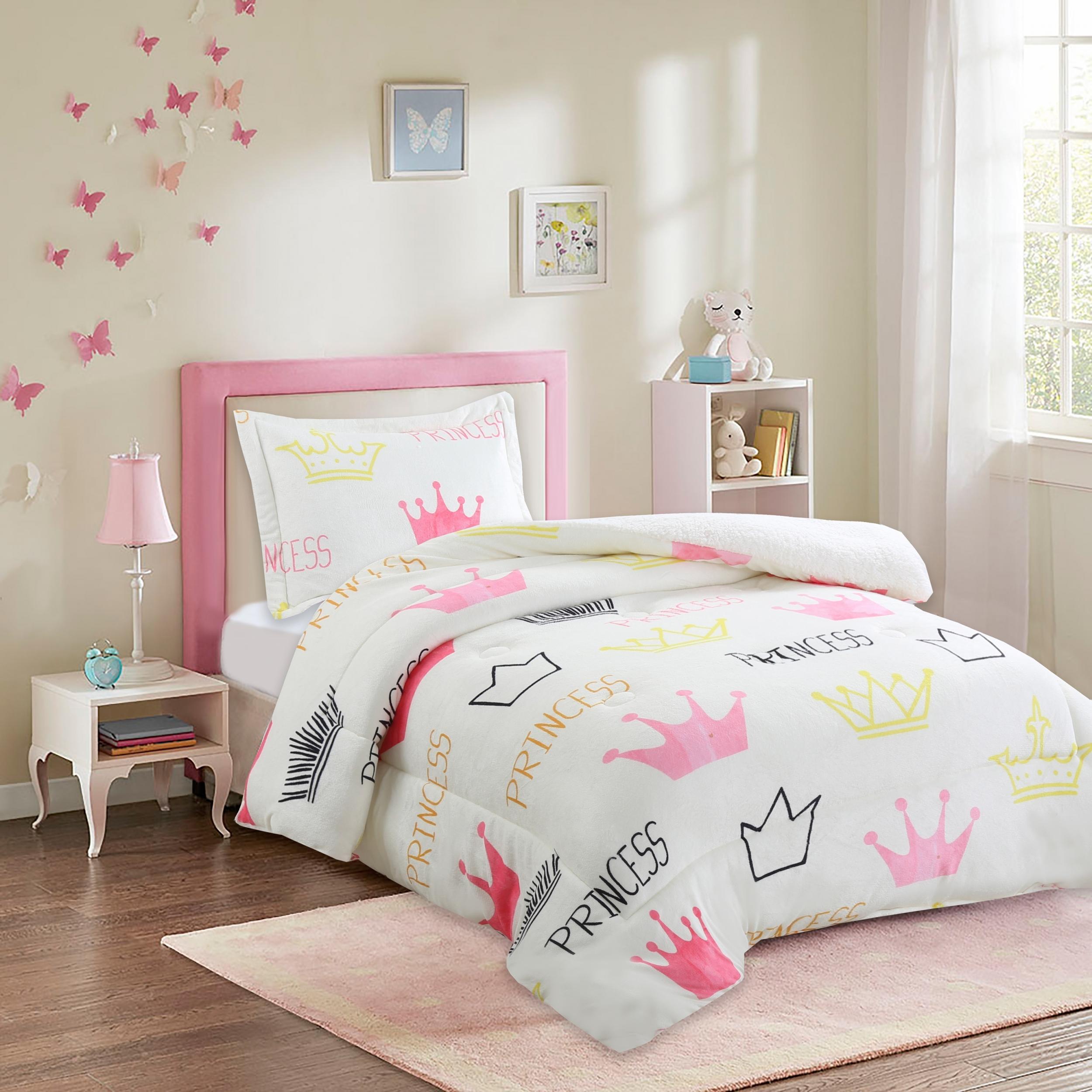 Kids Winter Crown Digital Printing Quilt Cover Set - 2pcs