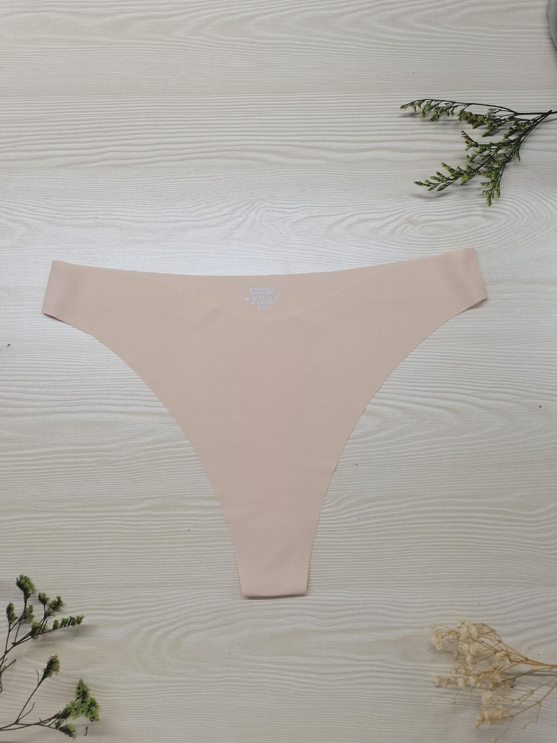 4 Pack Women's Plus Size Seamless Low Waist Cooling Briefs Set