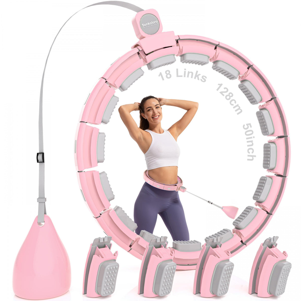 Adjustable Infinity Hoop for Adults Weight Loss Quiet Hoop