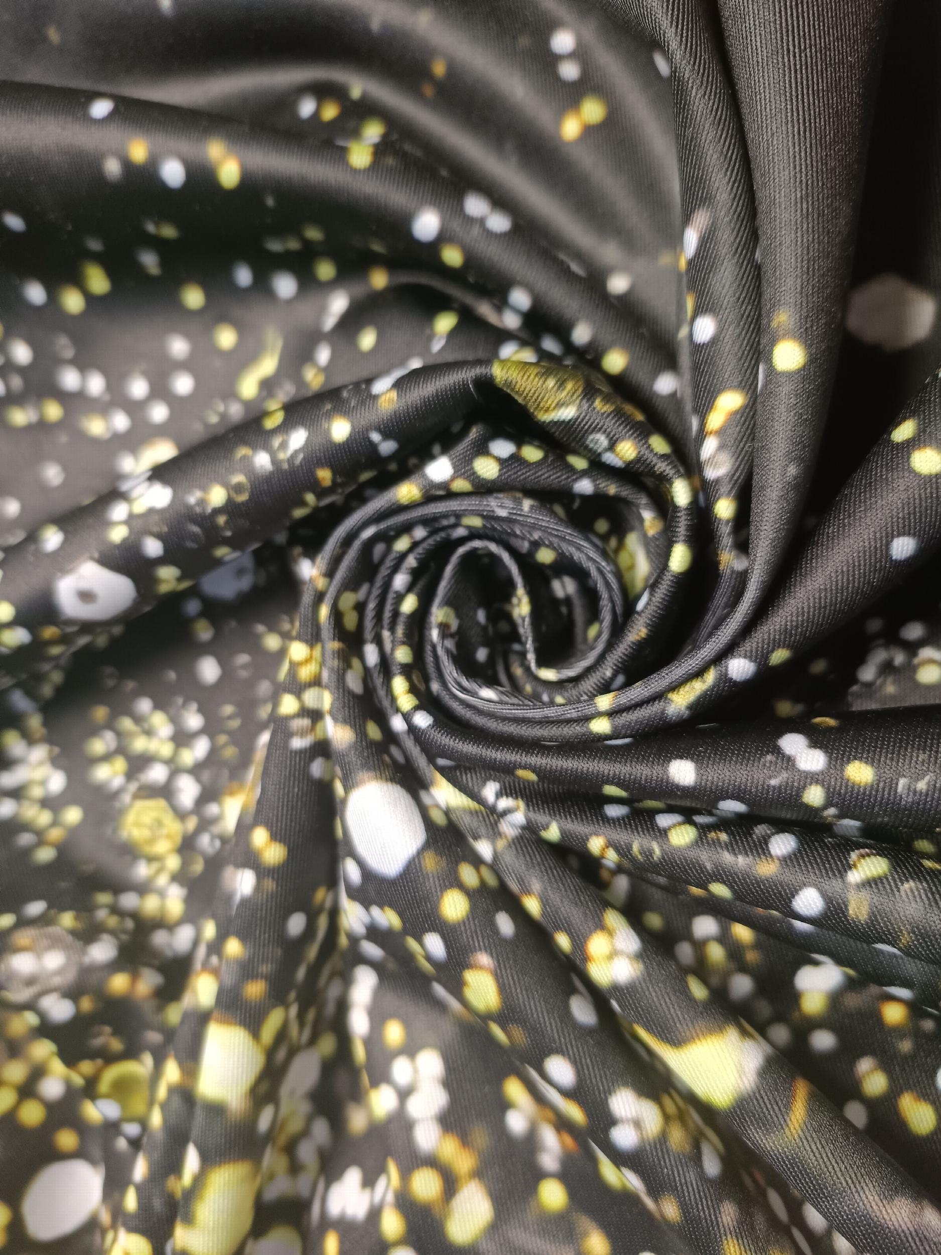  Ombre Golden Dot Print Button Up Collar Shirt
