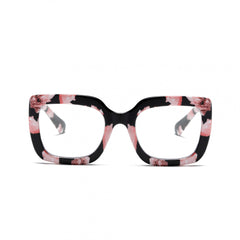 Retro Square Women's Reading Glasses Blackout Spring Hinge