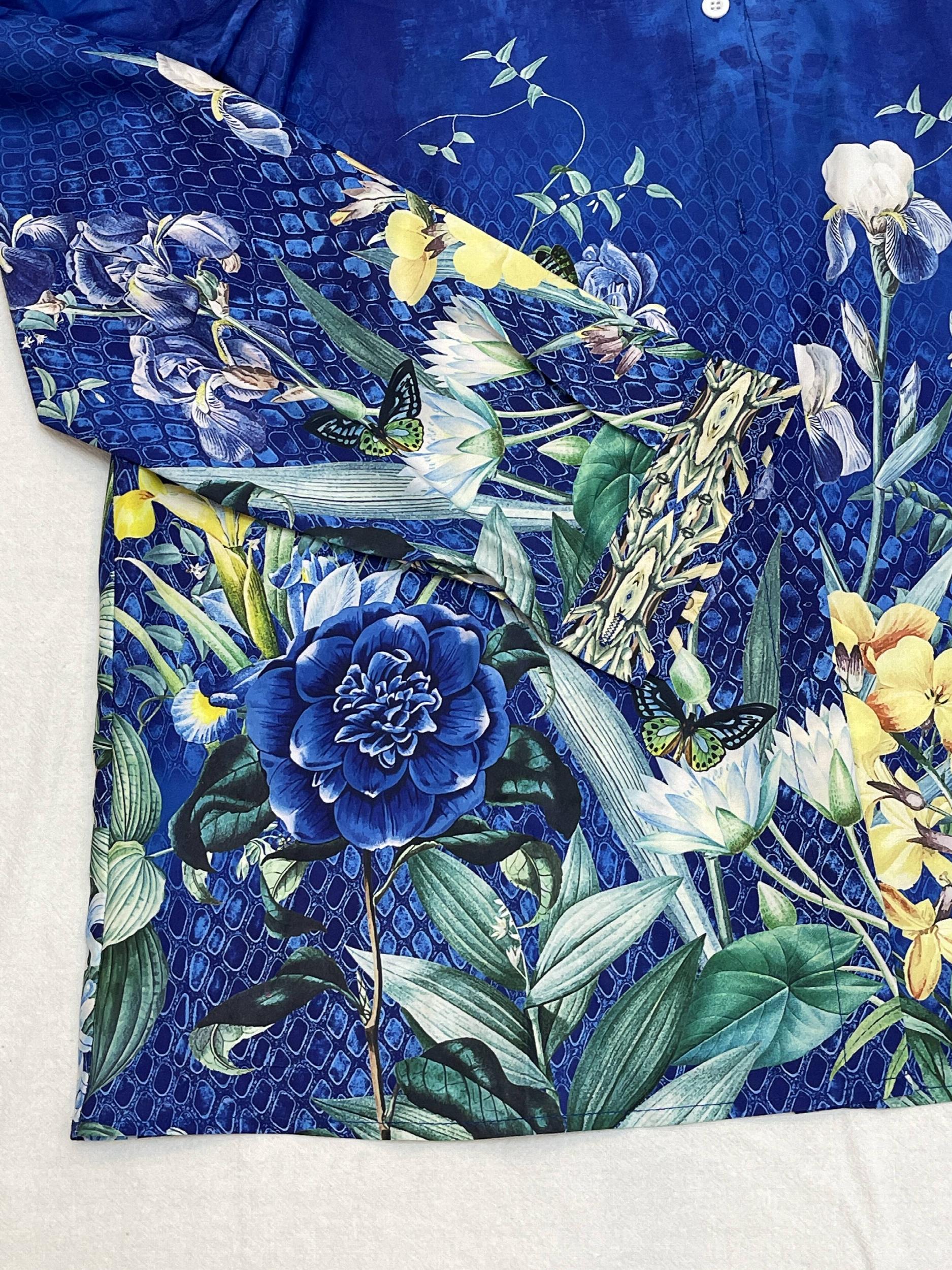  Floral Print Sleeve Shirt