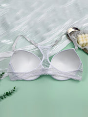  Sexy Bra Solid Underwire Stretch Lace Racer Back Bra