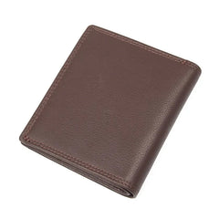 Cowhide Short Vertical Wallet with Card Slot