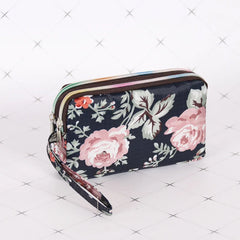 Retro Canvas Handbag For Women Flower Printing Zipper