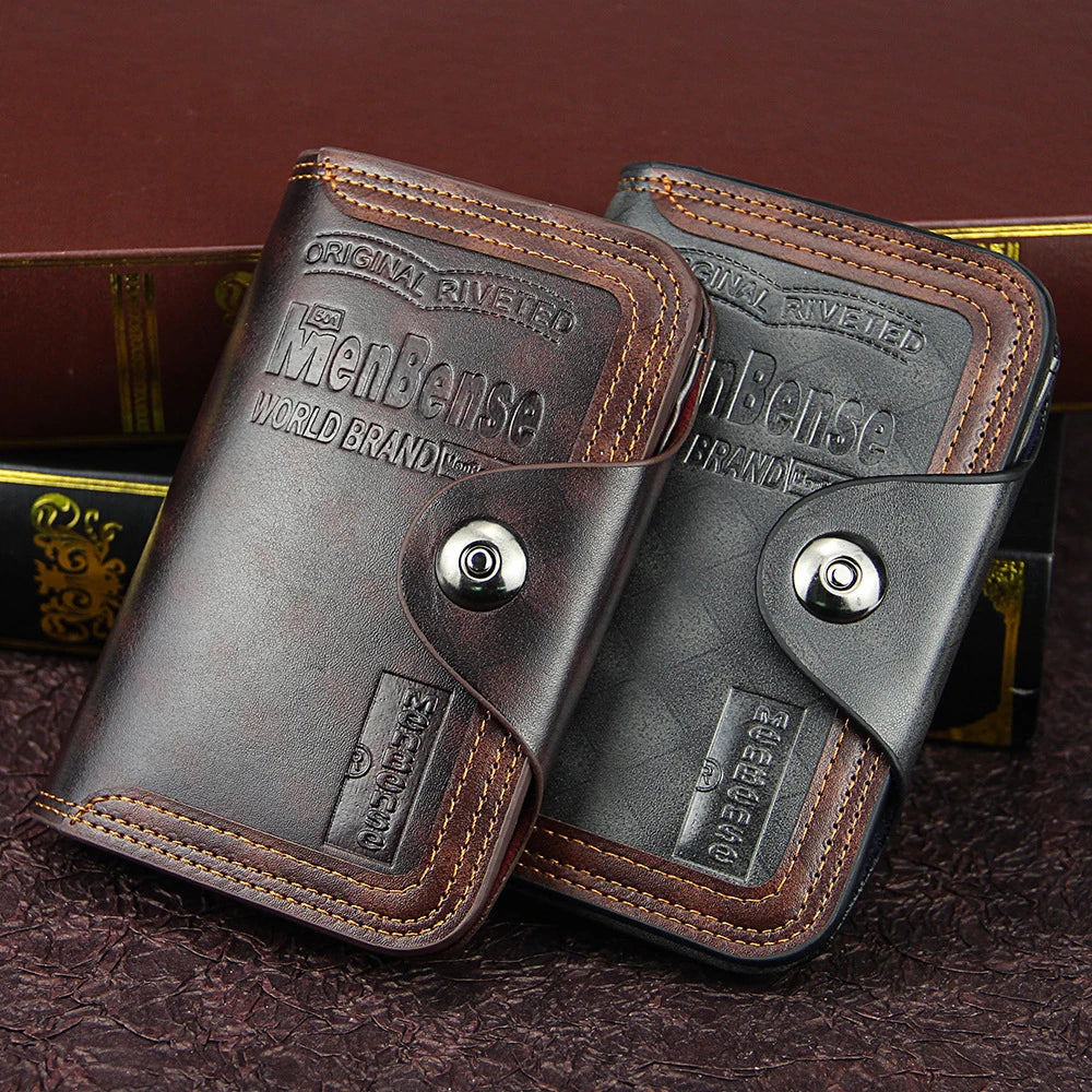 Men's Magnetic Snap Clutch Bag Wallet