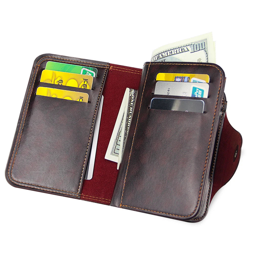 Men's Magnetic Snap Clutch Bag Wallet