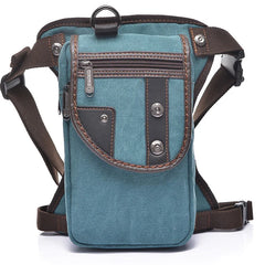 Waterproof Canvas Waist Bag Men Fanny Pack Leg Bag