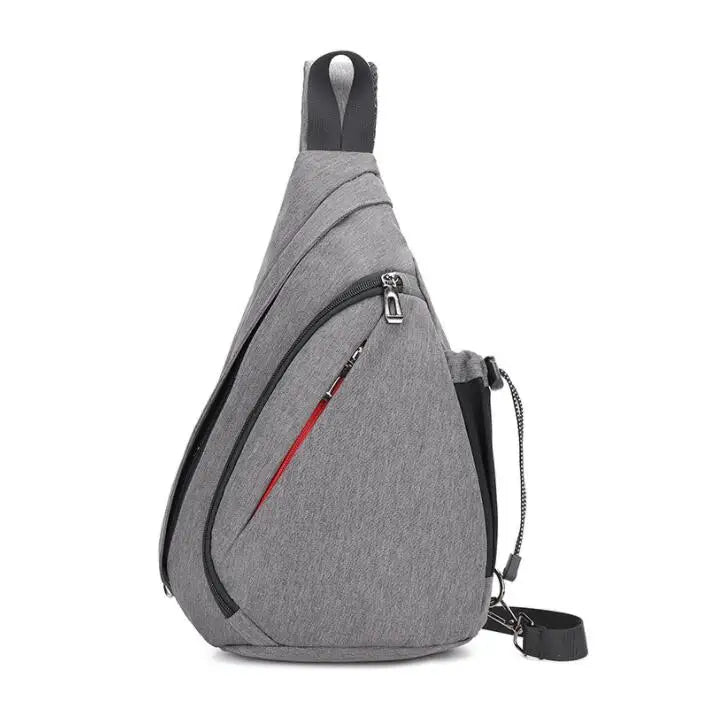 Zipper School Backpack Crossbody Sling Bag for Men