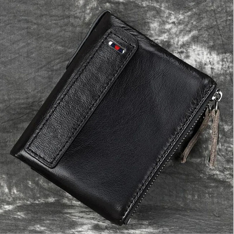 Retro Leather Men's Wallet Short Clutch Money Bag