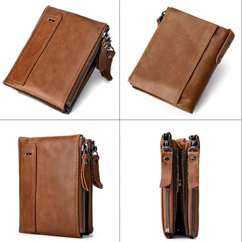 Retro Leather Men's Wallet Short Clutch Money Bag
