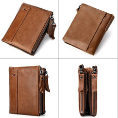 Retro Leather Men's Wallet Short Clutch Money Bag