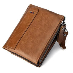 Retro Leather Men's Wallet Short Clutch Money Bag