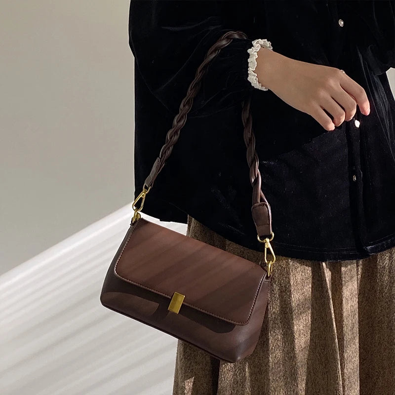 Luxury Handbag Women's French Bag Small Square Messenger Bag