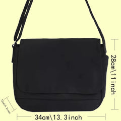 Canvas Crossbody Bag Japanese Envelope Bag Mushroom Pattern