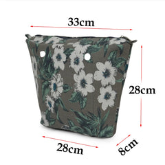 Mini Colorful Print Waterproof Zipper Pocket for O Bag