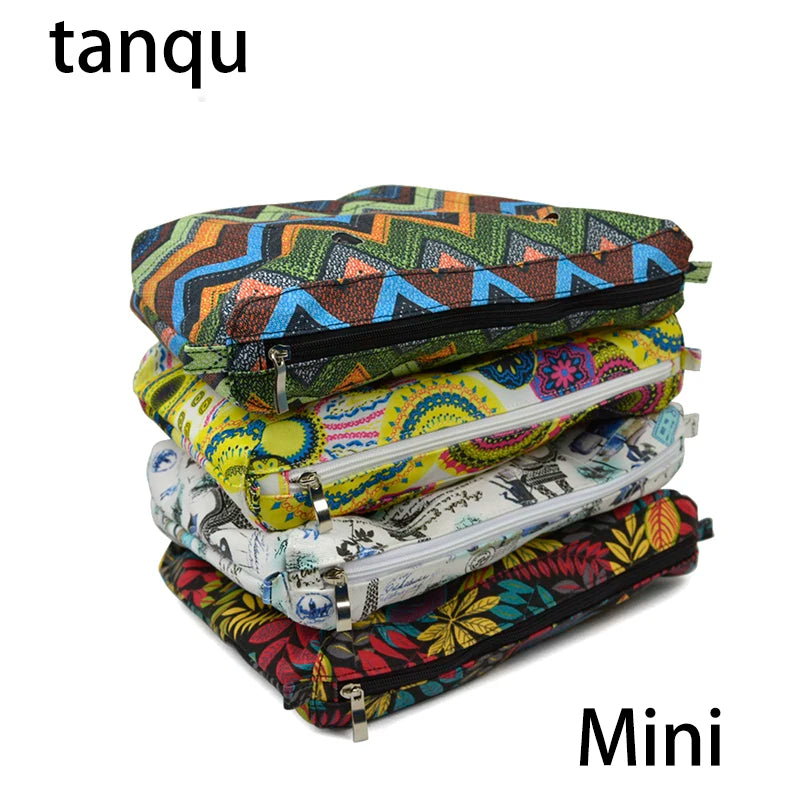 Mini Colorful Print Waterproof Zipper Pocket for O Bag