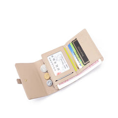 Small Fresh PU Wallet with Large Capacity Zero Wallet