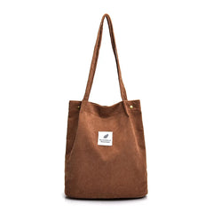 Large Capacity Flannel Tote Bag for Women, Soft Cotton Handbag