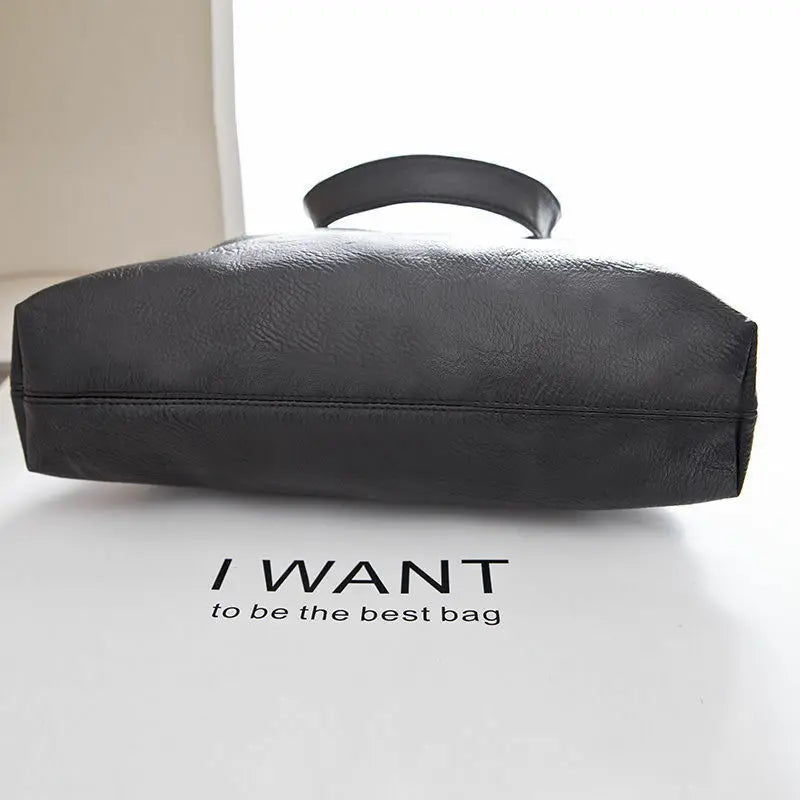 Women's Casual PU Leather Briefcases Shoulder Bag CASUAL Shoulder Bags