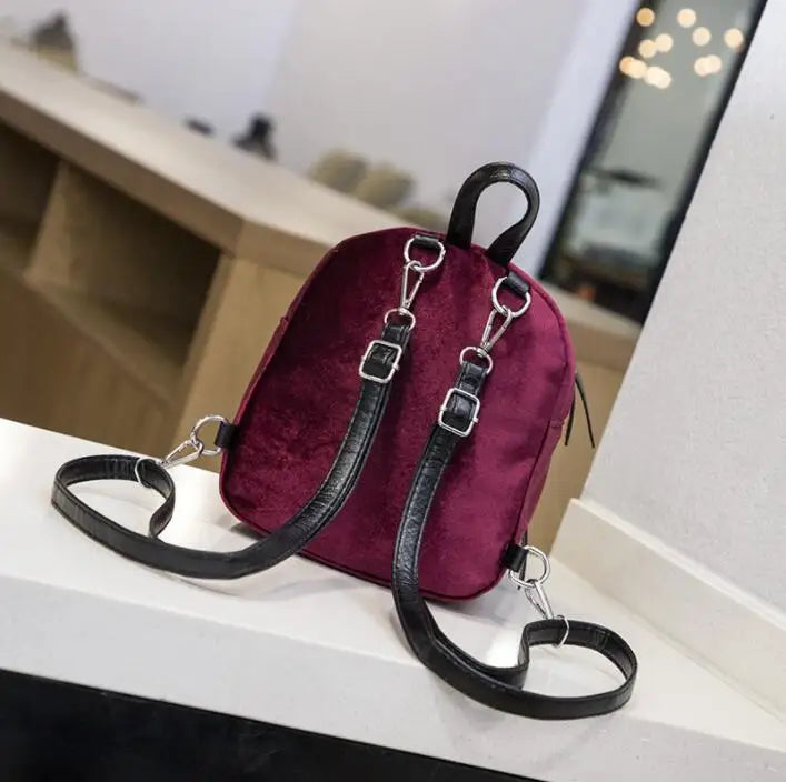 Velvet Mini Backpack for Girls