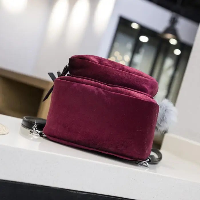 Velvet Mini Backpack for Girls
