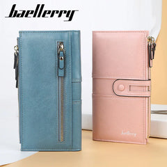 Women's Large Capacity Long Wallet Oil Wax Skin